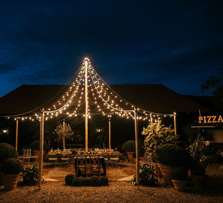 Festoon Light canopy at Preston Court