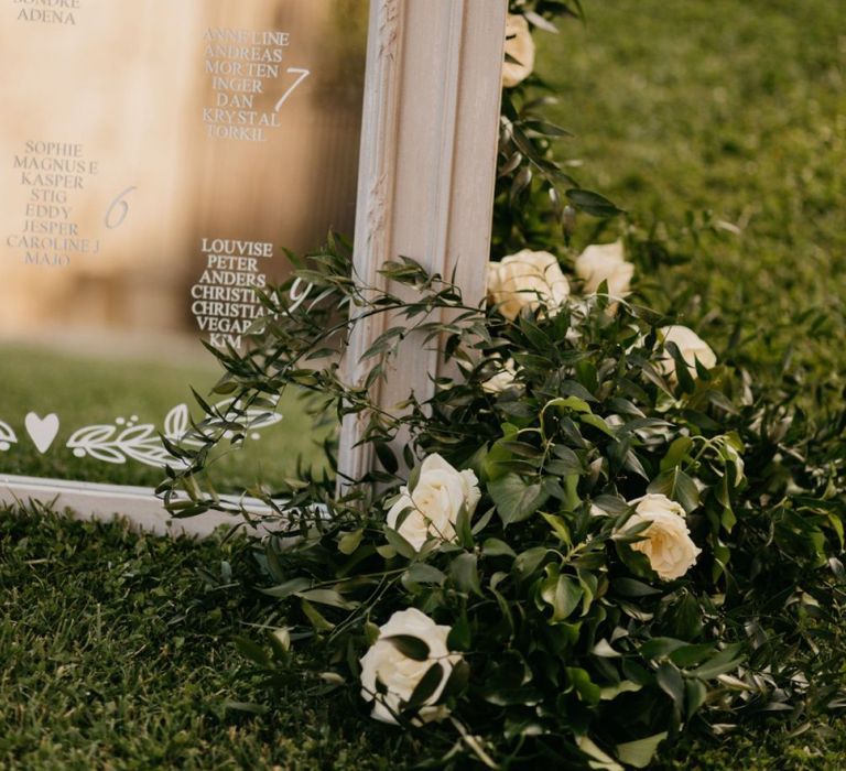 White Roses and Foliage Wedding Flowers