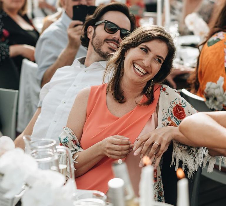 Smiley Wedding Guests at Wedding Reception