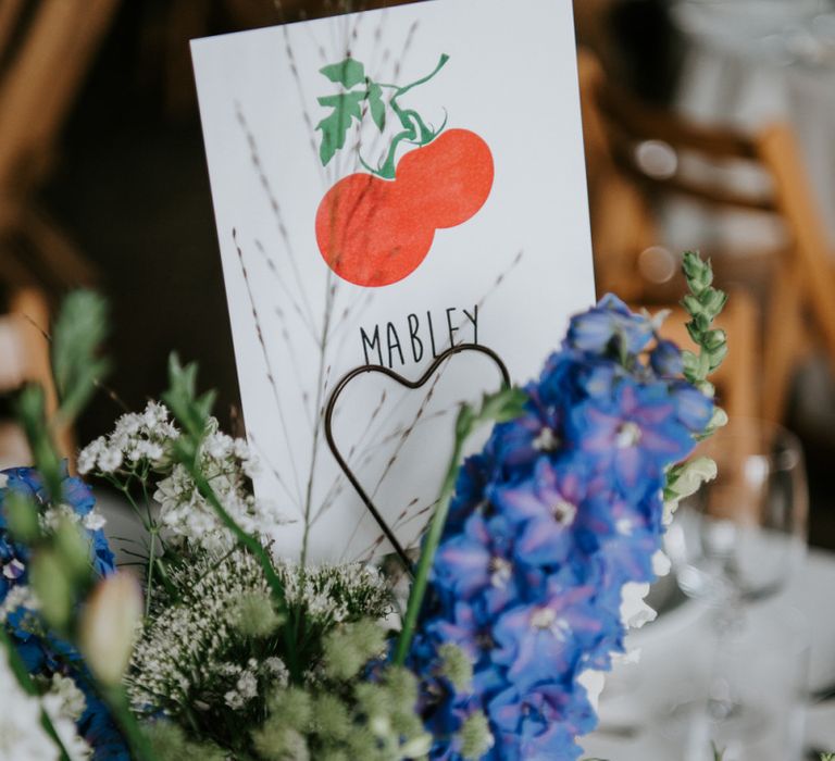 Cherry Graphic Table Name Card