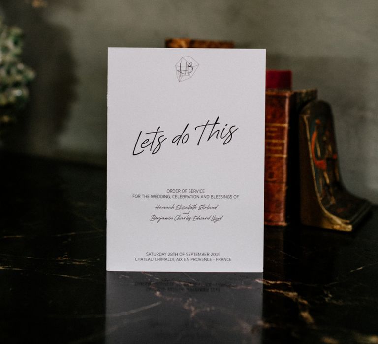 Contemporary Wedding Stationery with Lets Do This Typography