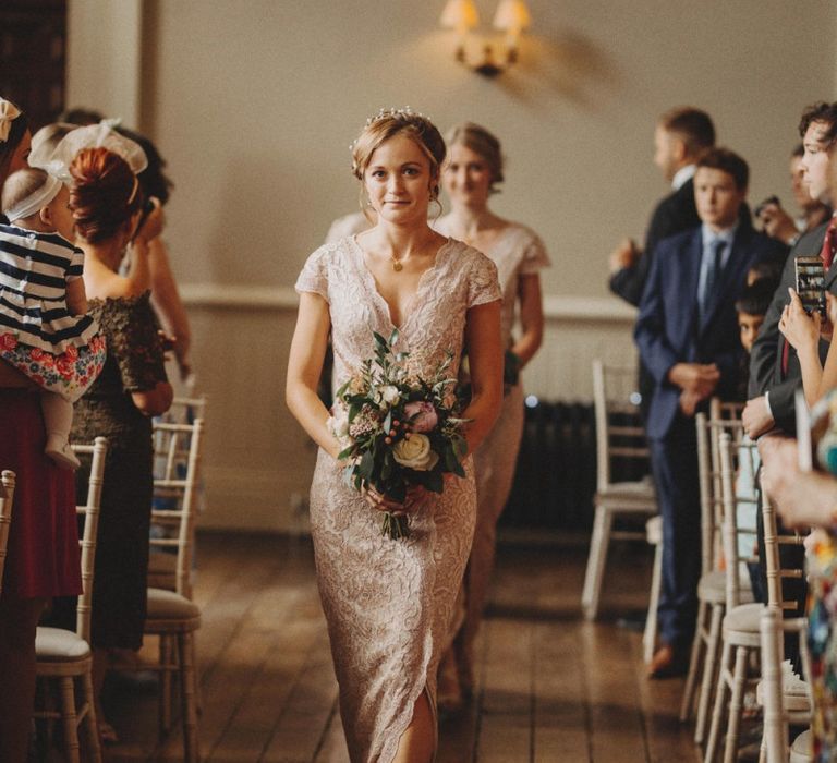 Pink Lace Bridesmaid Dresses