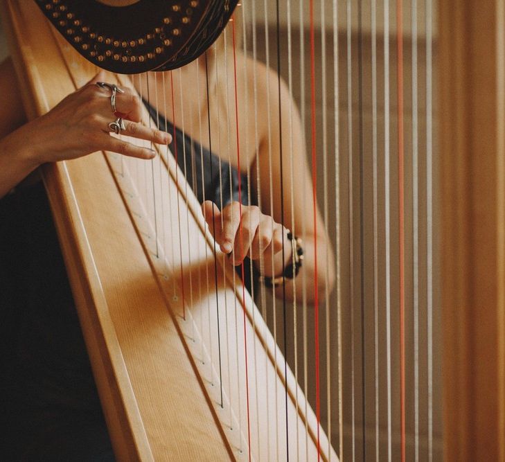 Harpist Plays During Ceremony