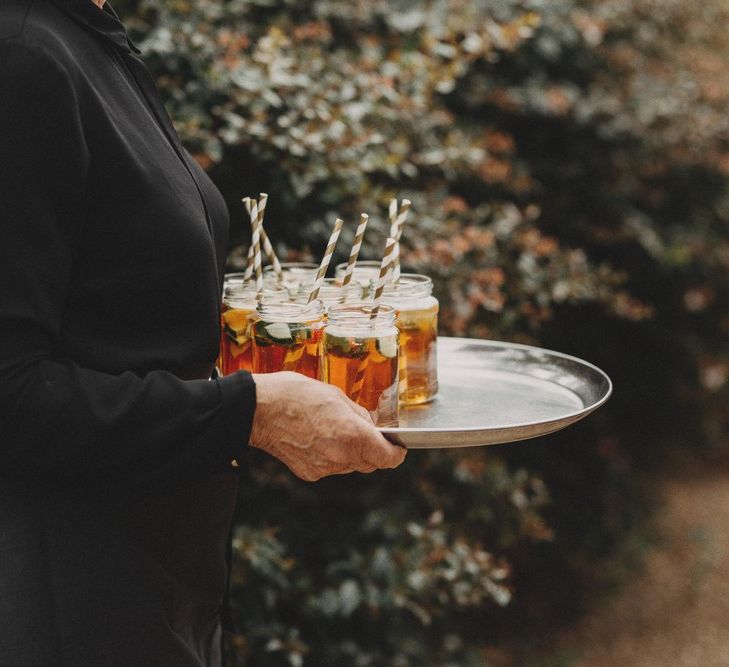 Wedding Drinks For Guests On Venue Lawns