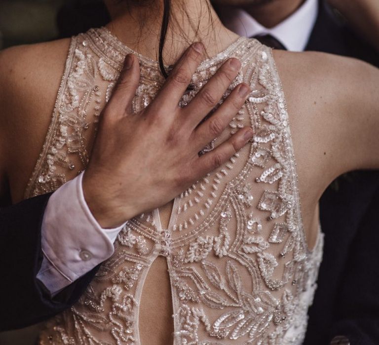 Lace detail wedding dress