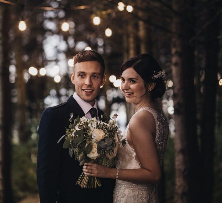 Autumn wedding for bride and groom