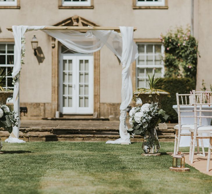 Outdoor Wedding Ceremony At Hethfelton House With Images From Dorset Wedding Photographer Paul Underhill