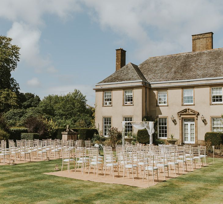 Outdoor Wedding Ceremony At Hethfelton House With Images From Dorset Wedding Photographer Paul Underhill