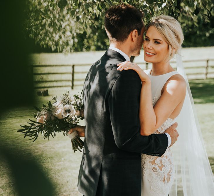 Bride and groom at Cotswold wedding