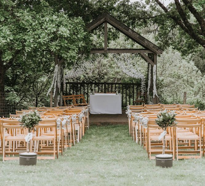 Outdoor Wedding Ceremony at The Green in Cornwall