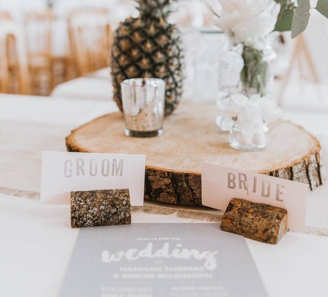 Tree Slice Centrepiece and Place Name Tabs