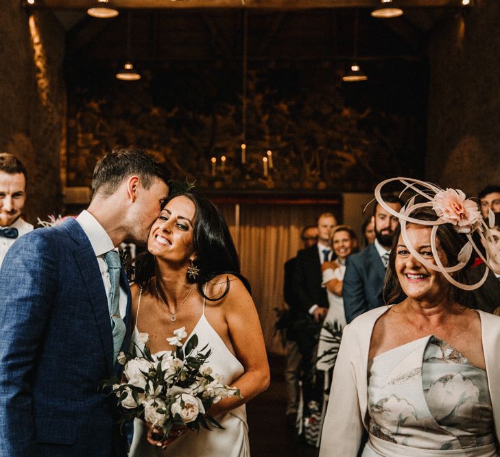 Bride In The Row For Bohemian Wedding In The Cotswolds With PapaKata Tipi And Ceremony At Merriscourt With Images From Carla Blain Photography