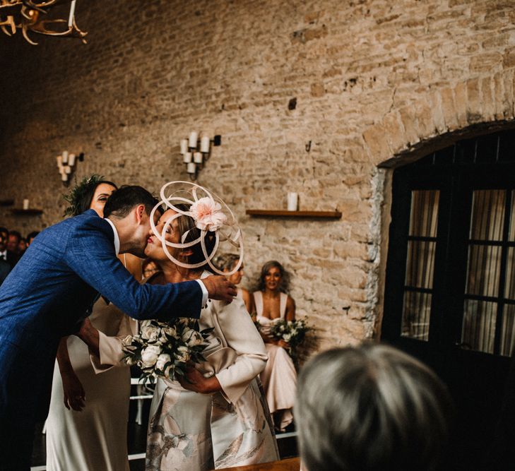 Bride In The Row For Bohemian Wedding In The Cotswolds With PapaKata Tipi And Ceremony At Merriscourt With Images From Carla Blain Photography