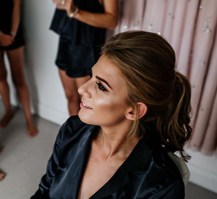 Beautiful Bride Getting Ready on The Wedding Morning