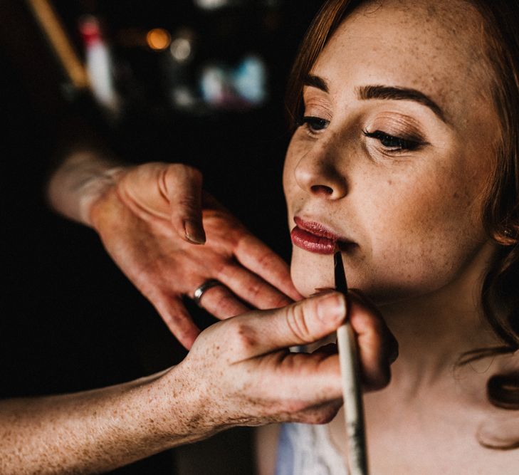 Natural Bridal Makeup | Pre-Raphaelite Mood Wedding at Heaver Castle in Kent | Carla Blain Photography