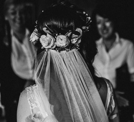 Bride in  Appliqué Flowers Yolan Cris ‘Espino’ Wedding Dress | Pre-Raphaelite Mood Wedding at Heaver Castle in Kent | Carla Blain Photography