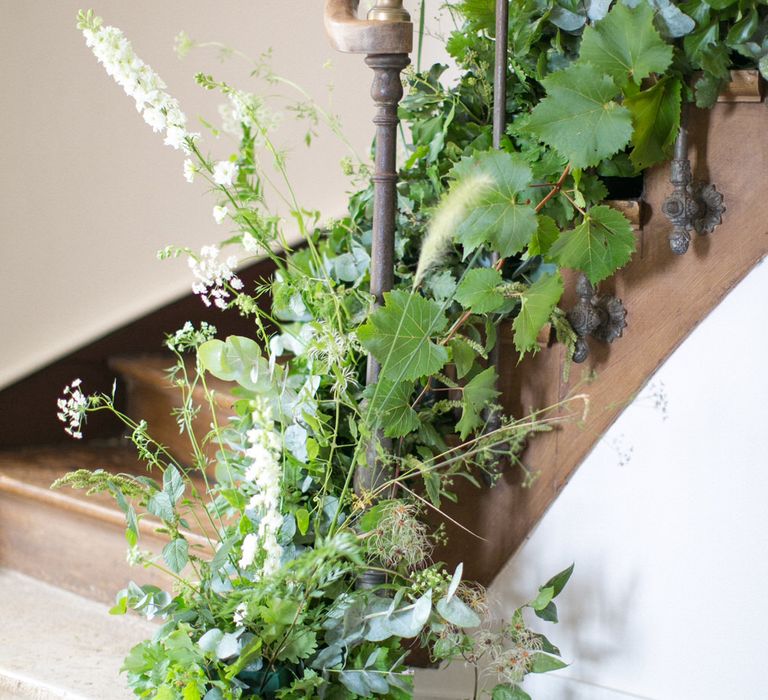 Wildflower Staircase | Bespoke Planning and Styling by Helaina Storey Wedding Design | Image by Anneli Marinovich