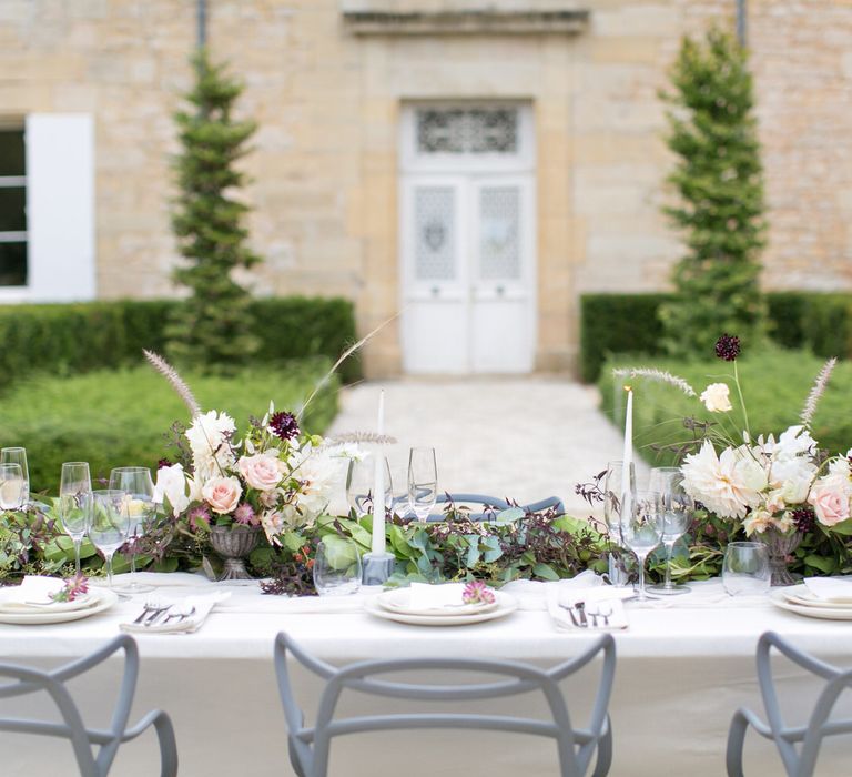 Chateau Wedding Styling with Muted Florals | Bespoke Planning and Styling by Helaina Storey Wedding Design | Image by Anneli Marinovich