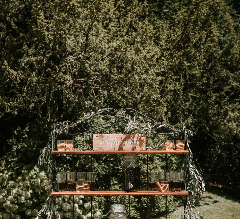 Outdoor cocktail bar | Bespoke Planning and Styling by Helaina Storey Wedding Design | Image by Alice Cunliffe Photography