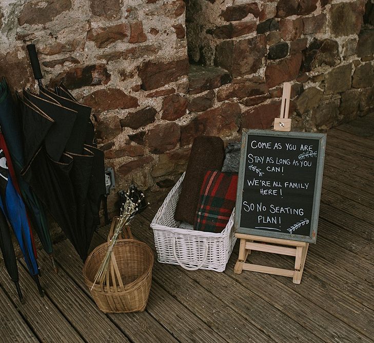 Chalkboard Ceremony Seating Wedding Sign | Rustic Barn &amp; Tipi Wedding at High House Farm Brewery, Northumberland | Maureen du Preez Photography