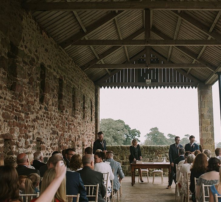 Wedding Ceremony | Rustic Barn &amp; Tipi Wedding at High House Farm Brewery, Northumberland | Maureen du Preez Photography