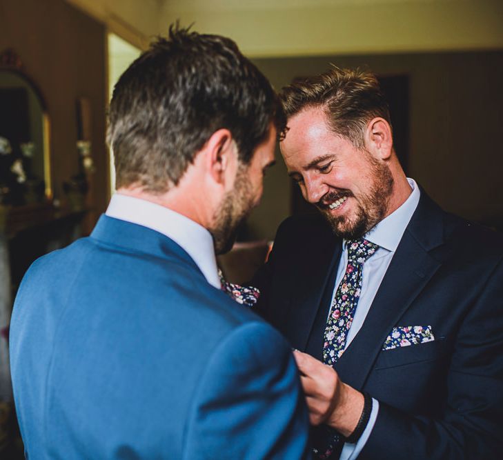 Wedding Morning Groom Preparations | DIY Bright Family Wedding at Plas Glansevin in Carmarthenshire, Wales |  O&amp; C Photography