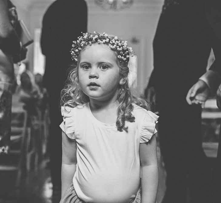 Flower Girl | DIY Bright Family Wedding at Plas Glansevin in Carmarthenshire, Wales |  O&amp; C Photography