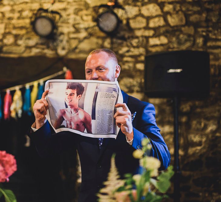 Speeches | DIY Bright Family Wedding at Plas Glansevin in Carmarthenshire, Wales |  O&amp; C Photography