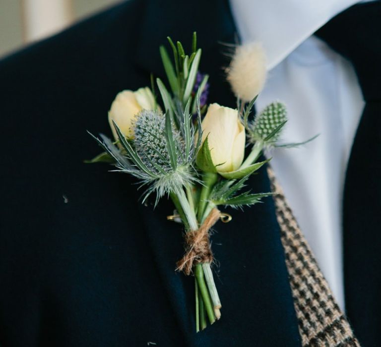 White Rose and Thistle Buttonhole