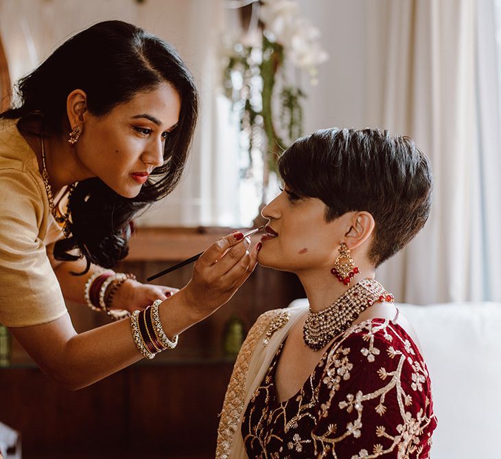 Bridal preparations for First Dates wedding