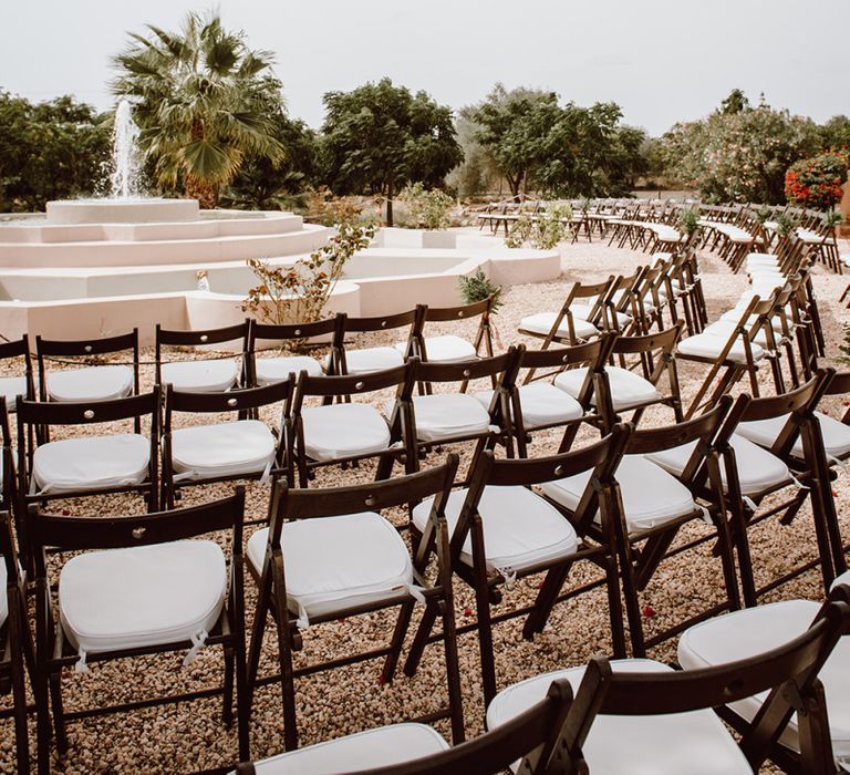 Outdoor ceremony for couple who met on First Dates wedding