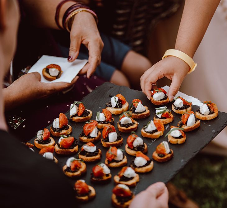 Canapés at First Dates wedding