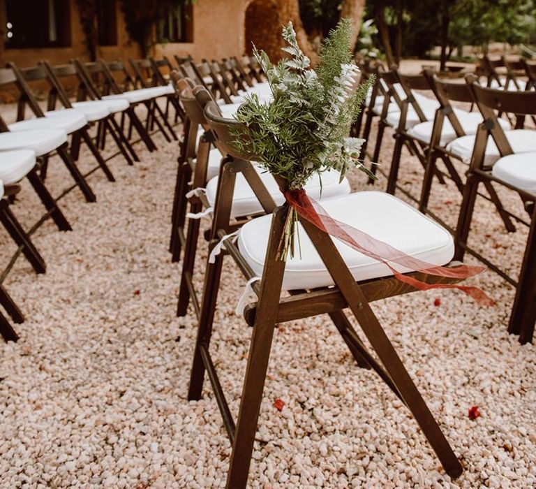 Wedding chair decor for destination wedding