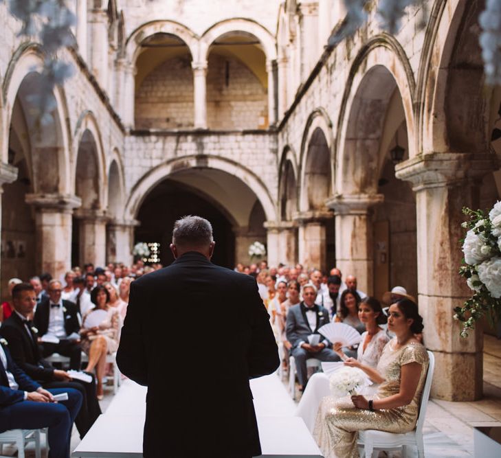 Wedding Ceremony Altar at 16 Century Palace in Croatia