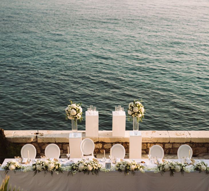 Top Table Overlooking the Dalmatian Coast in Croatia