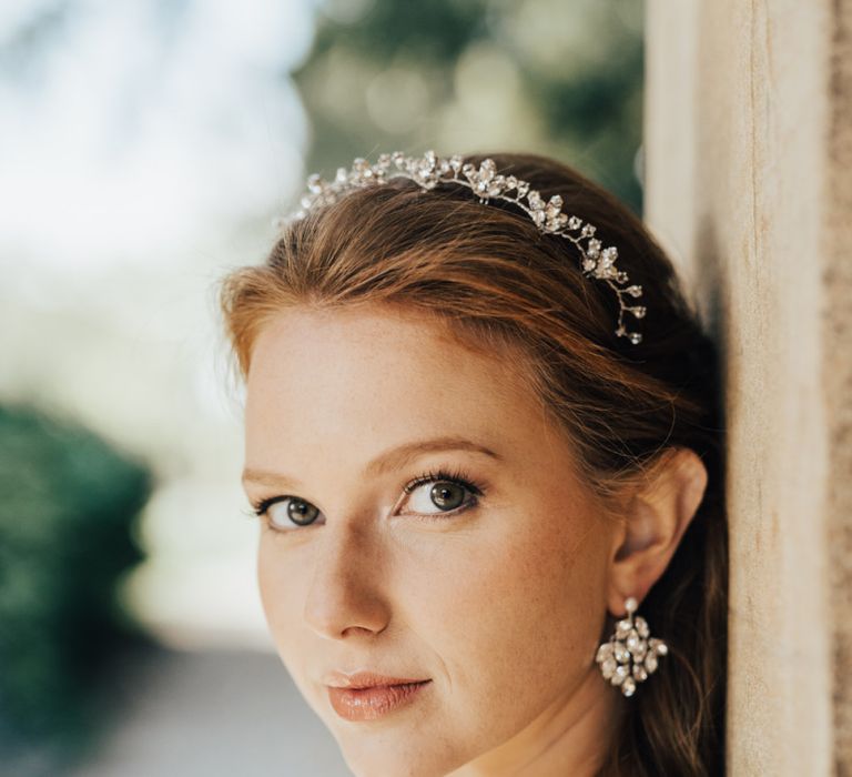 Matching Jewelled Earrings and Headdress