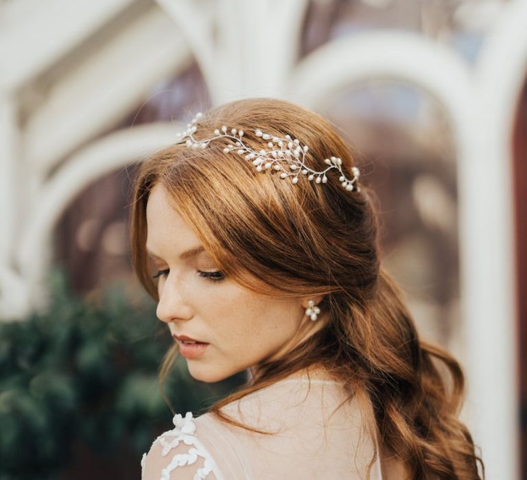 Delicate Pearl Hair Vine Bridal Headdress