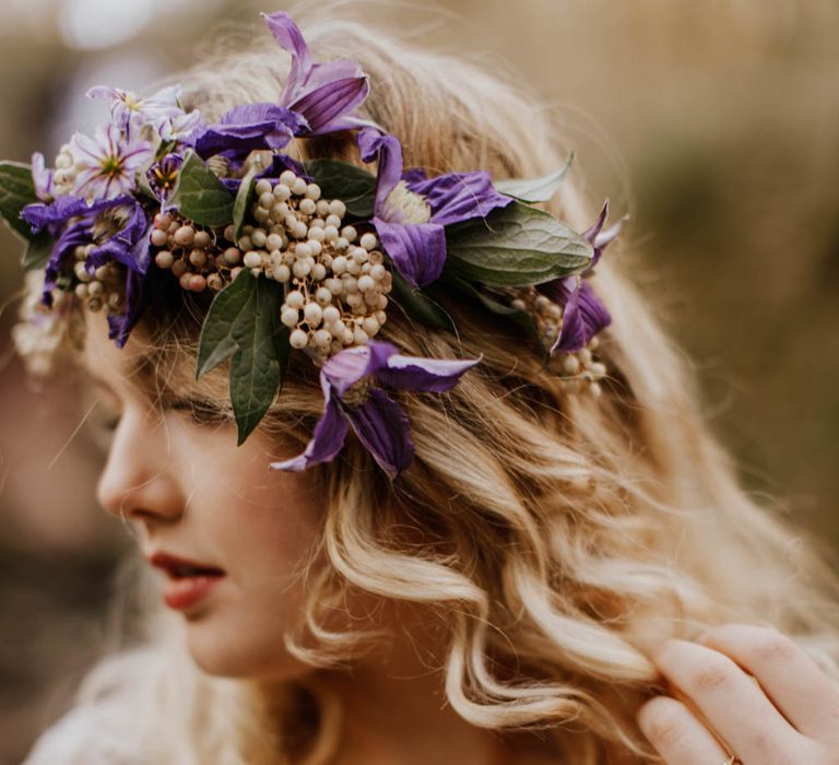 Natural Woodland Highland Bride Inspiration at Loch Lomond, Scotland | ASOS Batwing Dress | Oversized Bridal Bouquet | Lyndsey Anne Photography