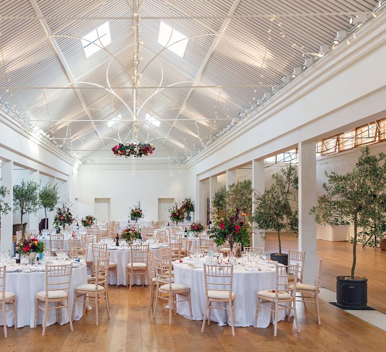 Colour Pop Wedding Reception Decor | Holkham Hall Norfolk Wedding Venue | How to Theme Your Wedding to Compliment Your Wedding Venue | Chris Taylor Photography