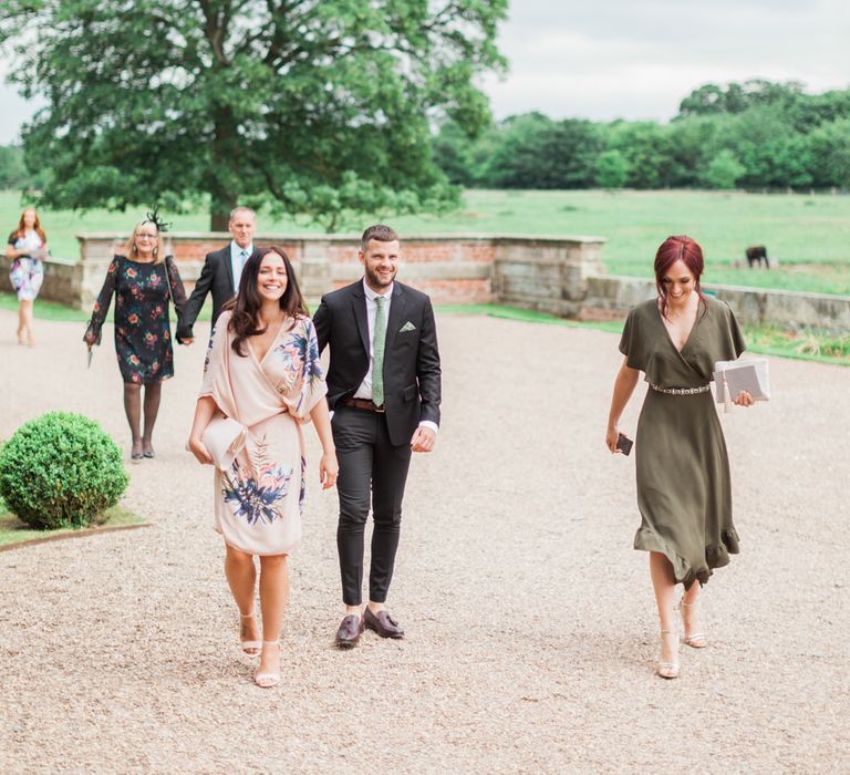 Romantic Blush Pink, Black Tie Wedding at Iscoyd Park, Shropshire | Alvina Valenta Bridal Gown | ASOS Bridesmaid Dresses | Jo Bradbury Fine Art Photography