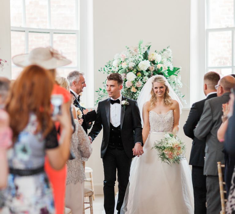 Romantic Blush Pink, Black Tie Wedding at Iscoyd Park, Shropshire | Alvina Valenta Bridal Gown | ASOS Bridesmaid Dresses | Jo Bradbury Fine Art Photography