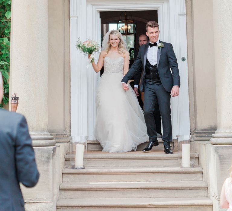 Romantic Blush Pink, Black Tie Wedding at Iscoyd Park, Shropshire | Alvina Valenta Bridal Gown | ASOS Bridesmaid Dresses | Jo Bradbury Fine Art Photography