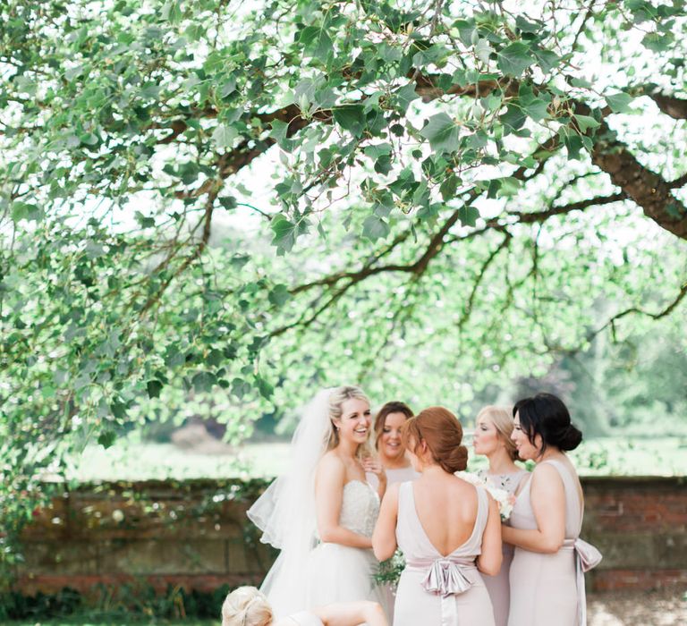 Romantic Blush Pink, Black Tie Wedding at Iscoyd Park, Shropshire | Alvina Valenta Bridal Gown | ASOS Bridesmaid Dresses | Jo Bradbury Fine Art Photography