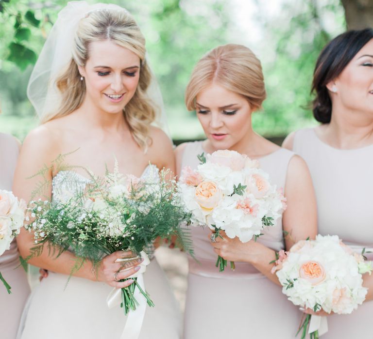 Romantic Blush Pink, Black Tie Wedding at Iscoyd Park, Shropshire | Alvina Valenta Bridal Gown | ASOS Bridesmaid Dresses | Jo Bradbury Fine Art Photography