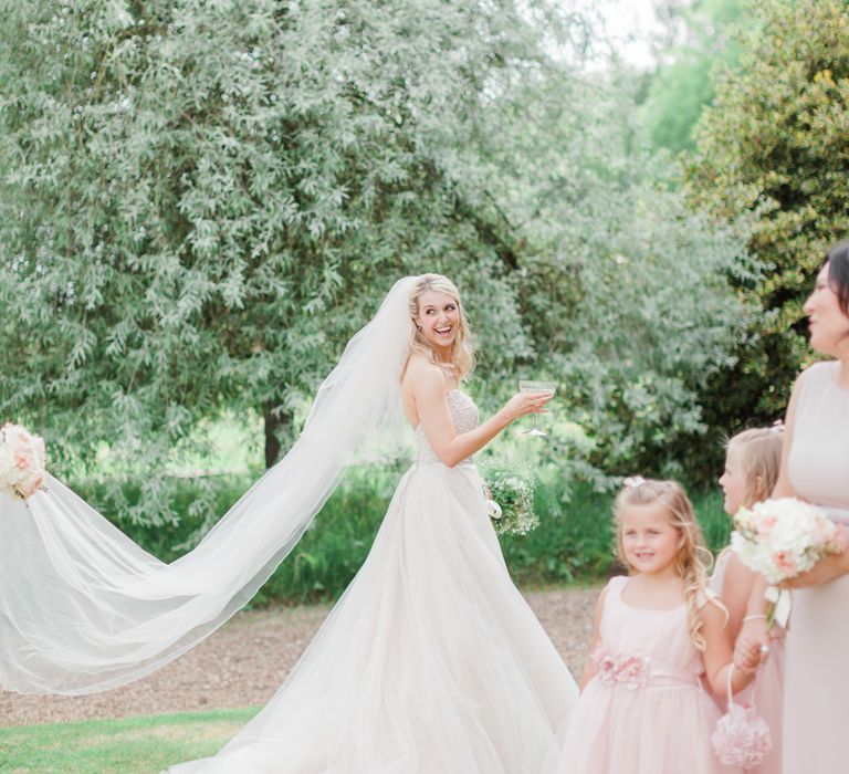 Romantic Blush Pink, Black Tie Wedding at Iscoyd Park, Shropshire | Alvina Valenta Bridal Gown | ASOS Bridesmaid Dresses | Jo Bradbury Fine Art Photography