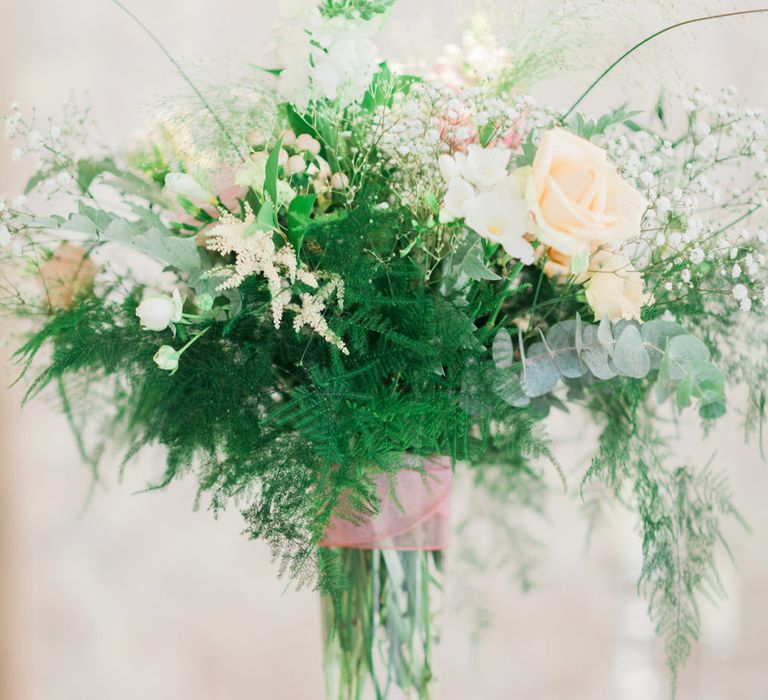 Romantic Blush Pink, Black Tie Wedding at Iscoyd Park, Shropshire | Alvina Valenta Bridal Gown | ASOS Bridesmaid Dresses | Jo Bradbury Fine Art Photography