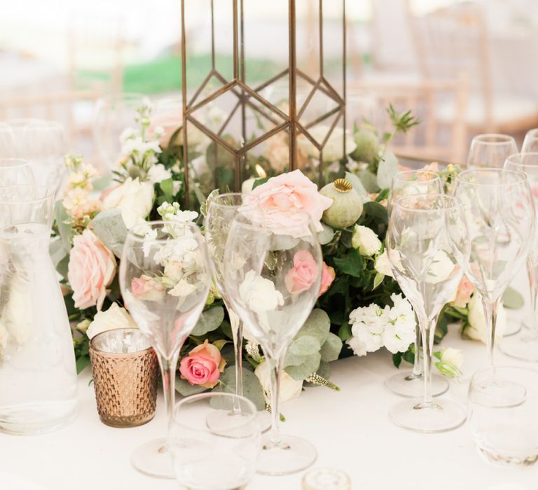 Floral Centrepiece with Gold Vase