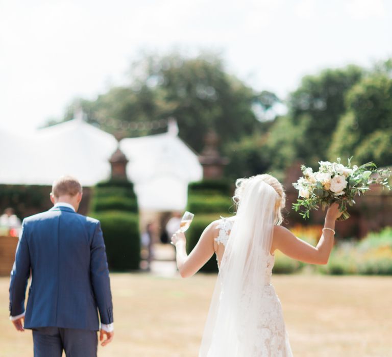 Bride and Groom Celebrating