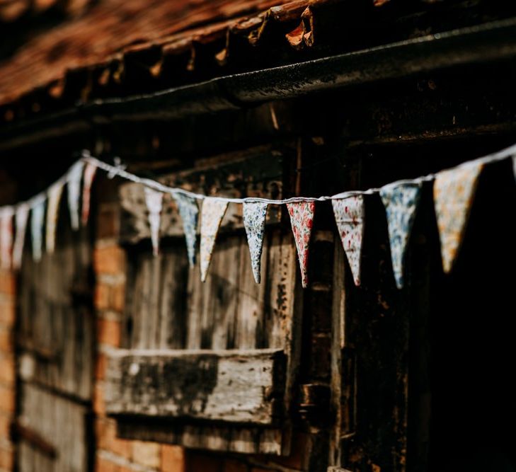 DIY Floral Bunting Wedding Decor