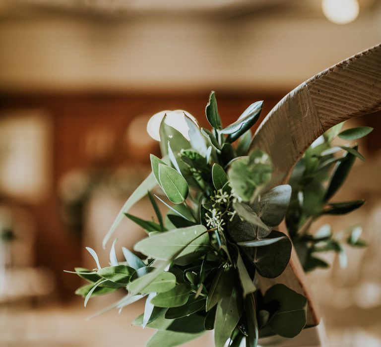 Green &amp; White Aisle Wedding Flowers | Green, White &amp; Gold Wedding at Buckland Tout Saints, Devon |  Darina Stoda Photography